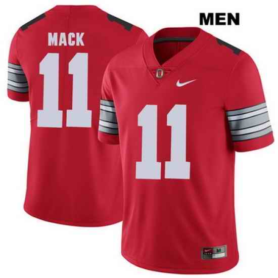 Austin Mack Stitched Ohio State Buckeyes Nike Authentic Mens  11 2018 Spring Game Red College Football Jersey Jersey